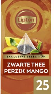 Lipton Exclusive selection thee Perzik mango - 25 Pyramide zakjes