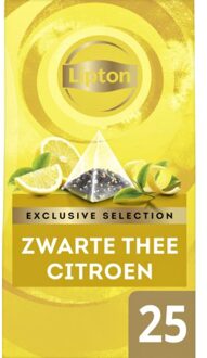 Lipton Exclusive Selection Zwarte Thee Citroen - 25 zakjes