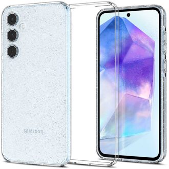 Liquid Crystal Backcover voor de Samsung Galaxy A55 - Glitter Crystal Quartz Transparant