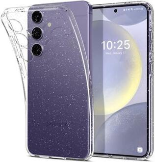 Liquid Crystal Backcover voor de Samsung Galaxy S24 Plus - Glitter Crystal Quartz Transparant