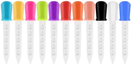 Liquid Dropper Siliconen En Plastic Droppers Pipetten Met Lamp Tip Eye 5Ml Afdruipselglas Lepel Buret Baby Gebruiksvoorwerpen