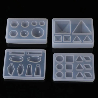 Liquid Resin Silicone Mold DIY Geometric Triangle Mirror Craft epoxy resin for Jewelry Making necklace pendant Decorative Cake