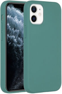 Liquid Silicone Backcover iPhone 12 Mini Telefoonhoesje Groen
