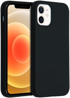 Liquid Silicone Backcover iPhone 12 Mini Telefoonhoesje Zwart