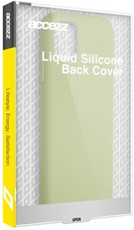 Liquid Silicone Backcover iPhone 15 Pro Max Telefoonhoesje Groen