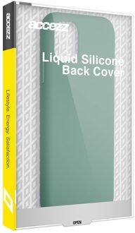 Liquid Silicone Backcover iPhone 15 Telefoonhoesje Groen