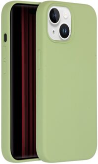 Liquid Silicone Backcover iPhone 15 Telefoonhoesje Groen