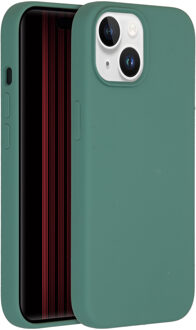 Liquid Silicone Backcover iPhone 15 Telefoonhoesje Groen