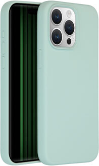 Liquid Silicone Backcover met MagSafe iPhone 15 Pro Max Telefoonhoesje Blauw