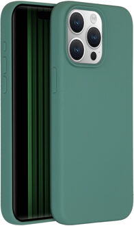 Liquid Silicone Backcover met MagSafe iPhone 15 Pro Max Telefoonhoesje Groen