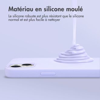 Liquid Silicone Backcover met MagSafe iPhone 15 Pro Max Telefoonhoesje Paars