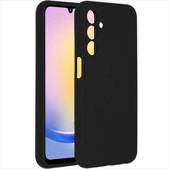 Liquid Silicone Backcover Samsung Galaxy A25 Telefoonhoesje Zwart