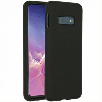 Liquid Silicone Backcover Samsung Galaxy S10e hoesje - Zwart