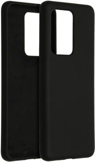 Liquid Silicone Backcover Samsung Galaxy S20 Ultra hoesje - Zwart