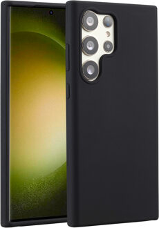 Liquid Silicone Backcover Samsung Galaxy S23 Ultra Telefoonhoesje Zwart