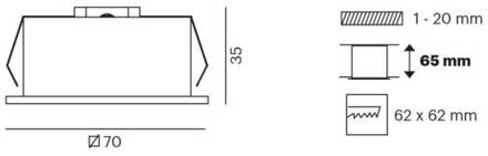 Liro LED inbouwlamp zwart 34° 3.000 K zwart (RAL 9005)