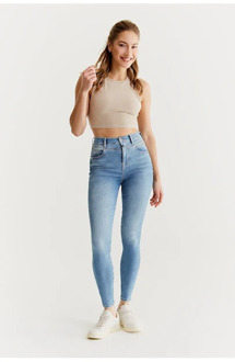 Lisa dames skinny jeans light blue Blauw - 28-32