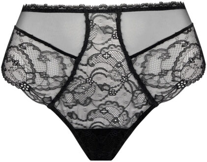 Lise Charmel Feerie Couture sexy hoge taille slip zwart Calais kant - 42