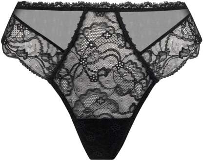 Lise Charmel Lingerie Feerie Couture Italiaanse slip zwart Calais kant ACH0774 - 40