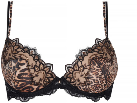 Lise Charmel Lingerie SET FAUVE AMOUR Push-up BH+Shorty Bruin/zwart ACH8079/ACH1479 - 80C