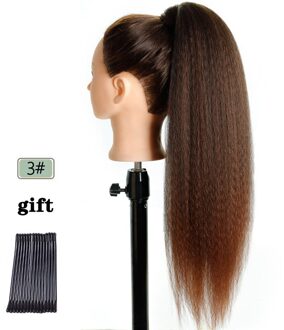 Lisihair Lange Yaki Rechte Paardenstaart Synthetische Trekkoord Paardenstaart Clip In Hair Extension Voor Vrouwen Zwart Bruin 1B/27HL