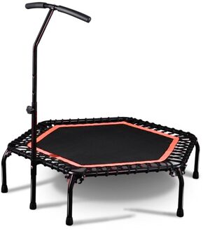 Lism 45-Inch Indoor Fitness Aerobics Training Stille Mini Trampoline Met Verstelbare Handgreep Rood