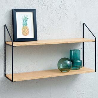 Lisomme Cara houten wandrek naturel - 60 x 33 cm Bruin