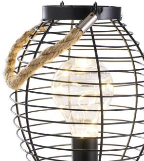 Lisomme Enzo metalen tuinlantaarn zwart - Ø 20 x 24 cm