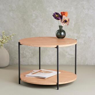 Lisomme Lina houten salontafel naturel - Ø 55 cm Bruin