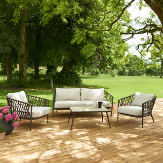 Lisomme Marloes 4 delige tuin loungeset beige