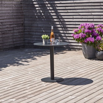 Lisomme Sieb metalen tuintafel zwart - Ø70 x 72 cm