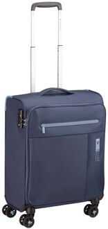 Lite Soft 4 Wheel Cabin Trolley blu navy handbagage koffer Blauw - H 55 x B 40 x D 20 cm