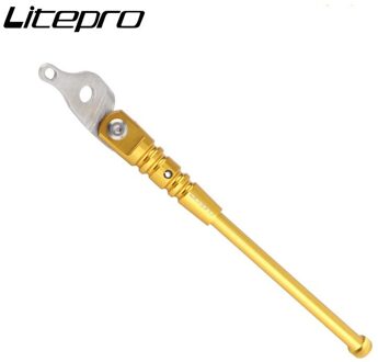 Litepro Bike Side Stand Voor Brompton Kickstand Aluminium 135G goud