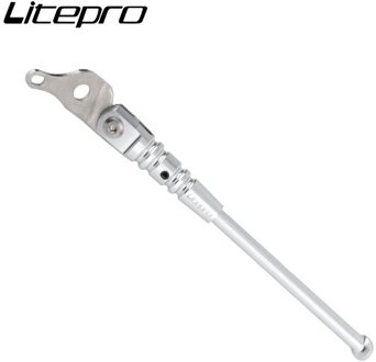 Litepro Bike Side Stand Voor Brompton Kickstand Aluminium 135G zilver
