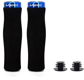 Litepro Mtb Mountainbike Grips Vouwfiets Handvat Grips Stuur Ultra Licht Enkelzijdig Vergrendeling Spons Handgreep Fiets Deel LP grips blauw