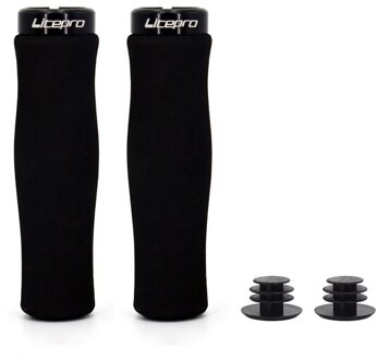 Litepro Mtb Mountainbike Grips Vouwfiets Handvat Grips Stuur Ultra Licht Enkelzijdig Vergrendeling Spons Handgreep Fiets Deel LP grips zwart