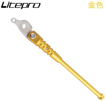 Litepro Vouwfiets Voor Brompton Kickstand Voetsteun Aluminium Parkeren-Stand Bmx Fiets Accessoires goud