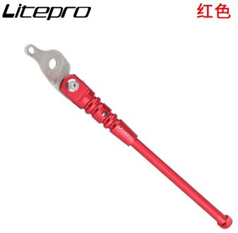 Litepro Vouwfiets Voor Brompton Kickstand Voetsteun Aluminium Parkeren-Stand Bmx Fiets Accessoires rood