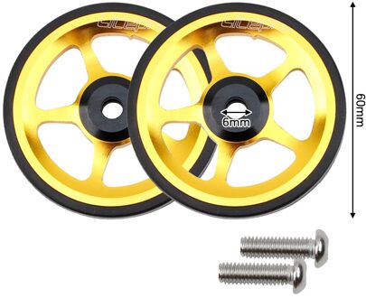 Litepro Wiel Verlengstuk Voor Brompton Achter Cargo Rack Easywheel Outdoor Sport Vouwfiets Wiel Telescopische Stang geel