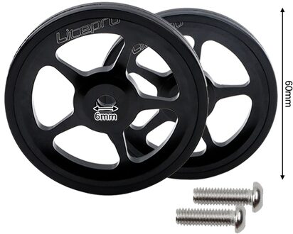 Litepro Wiel Verlengstuk Voor Brompton Achter Cargo Rack Easywheel Outdoor Sport Vouwfiets Wiel Telescopische Stang Marineblauw