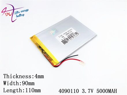 Liter energie batterij Tablet PC batterij capaciteit 4090110 3.7 V 5000 MAH Universele Li-Ion batterij voor tablet pc 7 inch 8 inch 9 inch