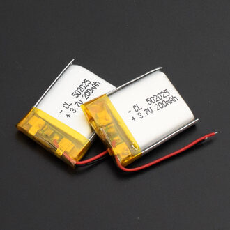 Lithium Li-Po Polymeer Oplaadbare Batterij 502025 3.7V 200mAh Li-Ion Batterij Vervanging li-ion Lipo cellen Voor MP3 MP4 speelgoed 502025 200mAh 2stk