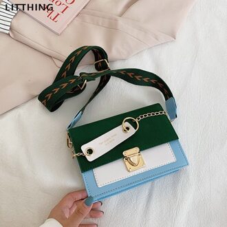 Litthing Contrast Kleur Lederen Crossbody Tassen Voor Vrouwen Reizen Handtas Mode Schouder Eenvoudige Tas Dames Cross Body Bag 6
