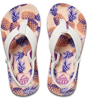 Little Ahi Meisjes Slippers - Coral Pineapples - Maat 21.22