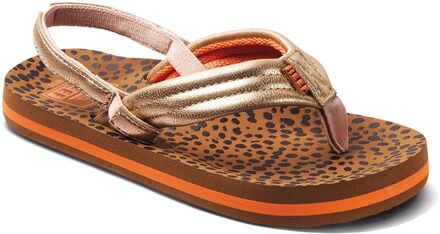 Little Ahi Slippers Junior bruin - oranje - 25