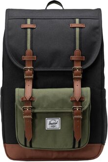 Little America Mid Backpack black/four leaf clvr/sddle brn backpack Multicolor - H 43 x B 28 x D 13