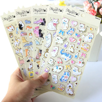 Little Cat Kitty Gilding Decorative Adhesive Stickers DIY Decoration Diary Stationery Stickers Children Gift