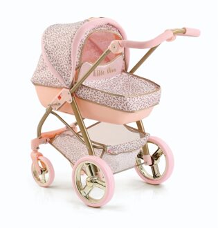 Little Diva Poppenwagen Goud/Roze
