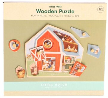Little Dutch 1470560099 Little Dutch houten puzzel Little Farm