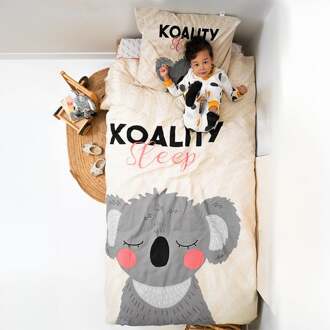 Little Monster Dekbedovertrek Koality Sleep - zand 140x200cm Multikleur